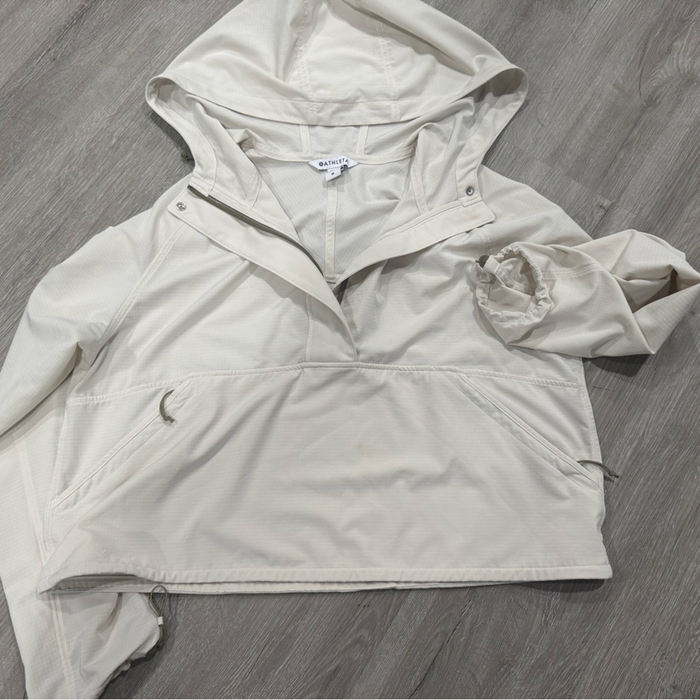 Athleta Off-White Hooded Jacket